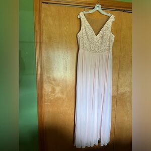 David’s Bridal bridesmaid dress - floor length - Petal - sz 16